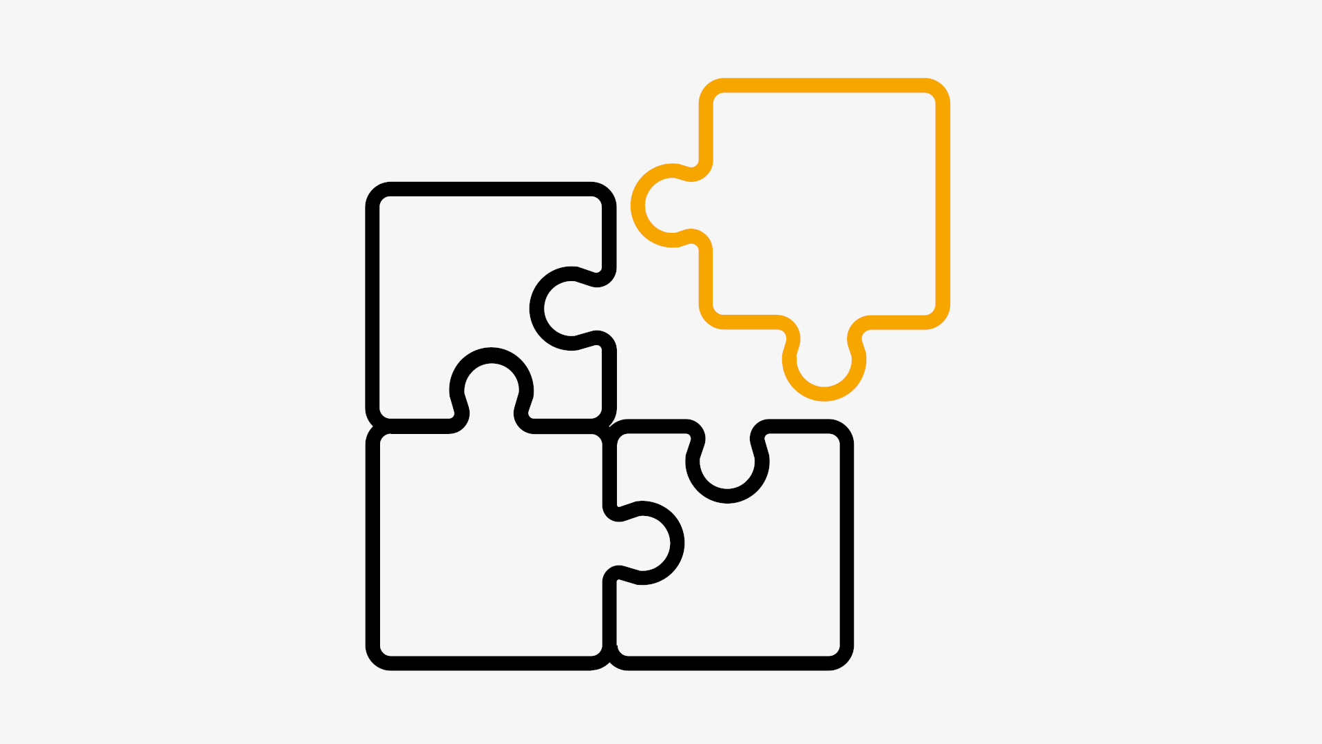 Puzzleteile, ein Symbol für zusammen passende Teile